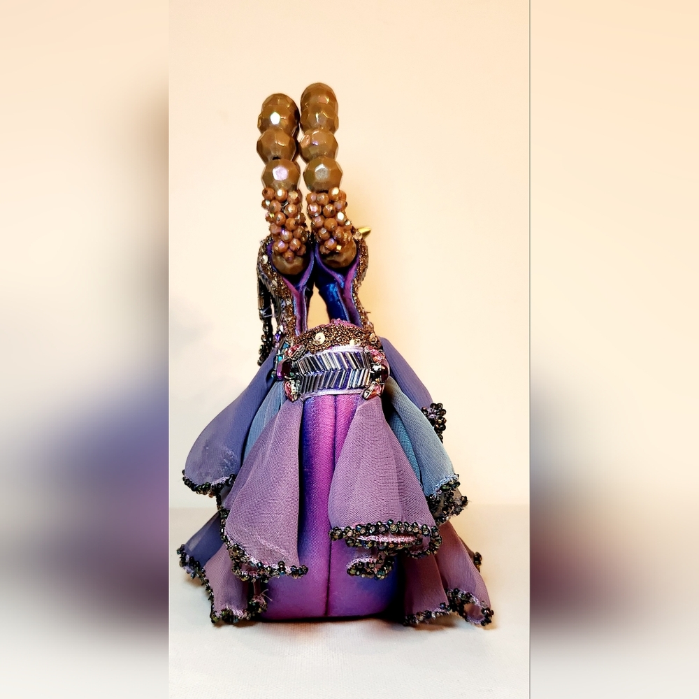 Mary Frances purple pink iridescent shimmer beaded bag - Picture 5 of 7